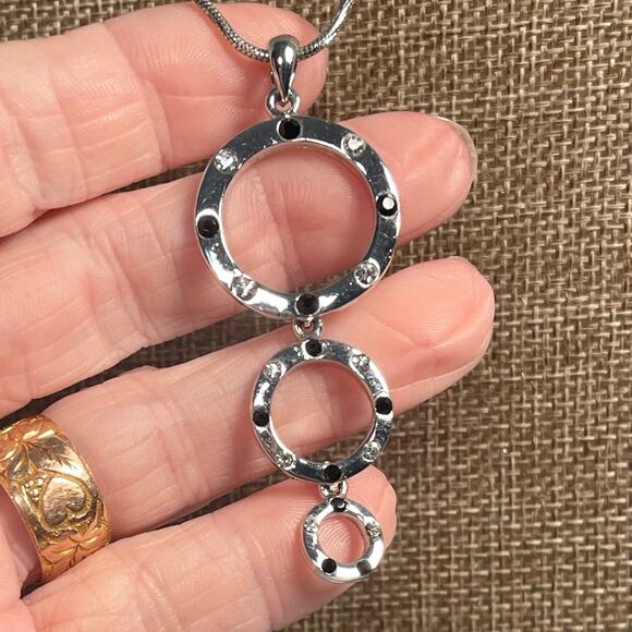 Cookie Lee Three Generations Necklace with Rhinestone Accents - Picture 2 of 6